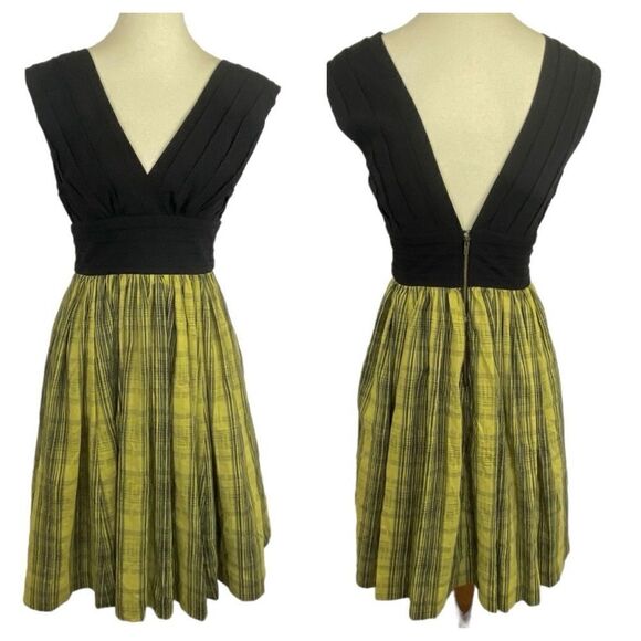 ANTHROPOLOGIE TRACY REESE DRESS V-NECK FULL SKIRT - Picture 1 of 13